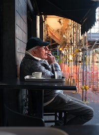 a man sitting at a table